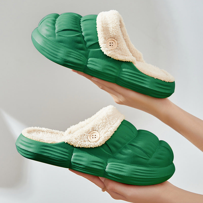 Removable Fluffy Shoes Warm Fuzzy Slippers Waterproof Non-Slip - Unisex