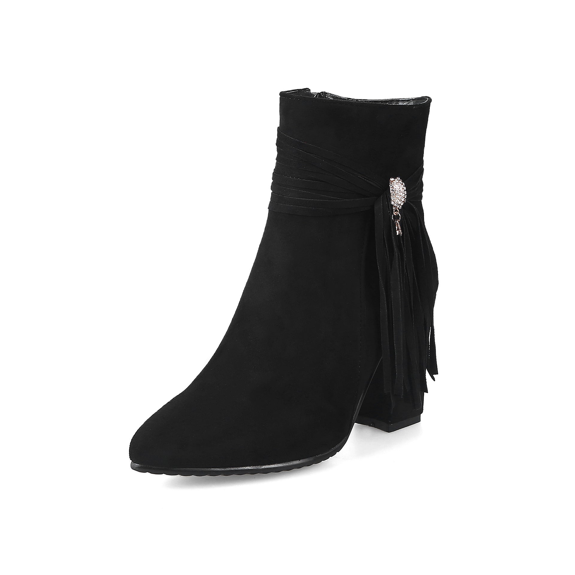 Low heel suede ankle boots women England