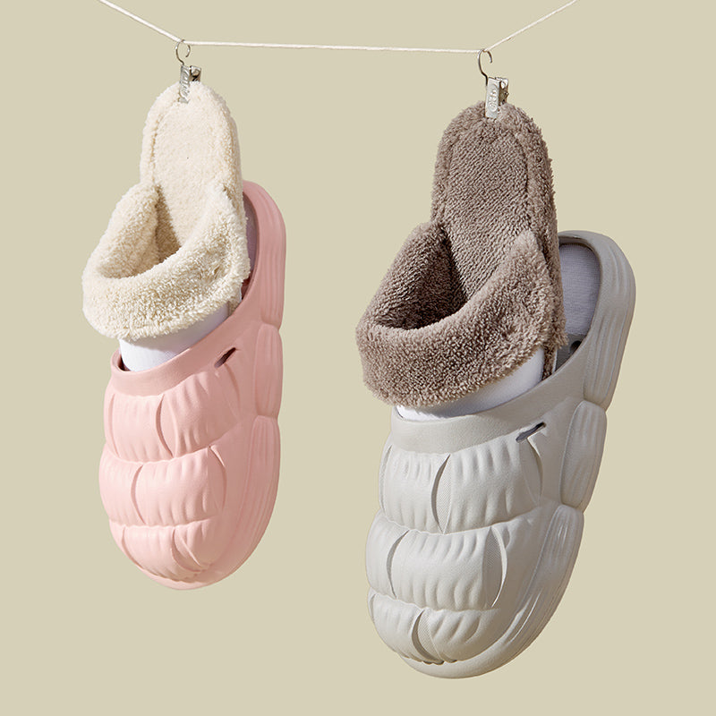 Removable Fluffy Shoes Warm Fuzzy Slippers Waterproof Non-Slip - Unisex
