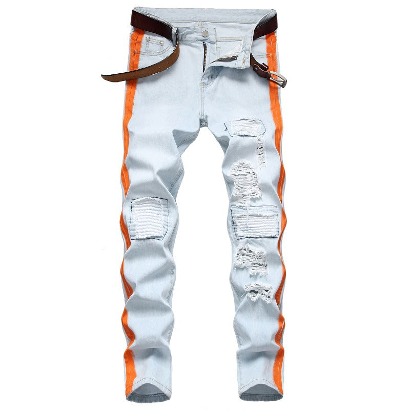 European And American Personality Nostalgic Ripped Jeans