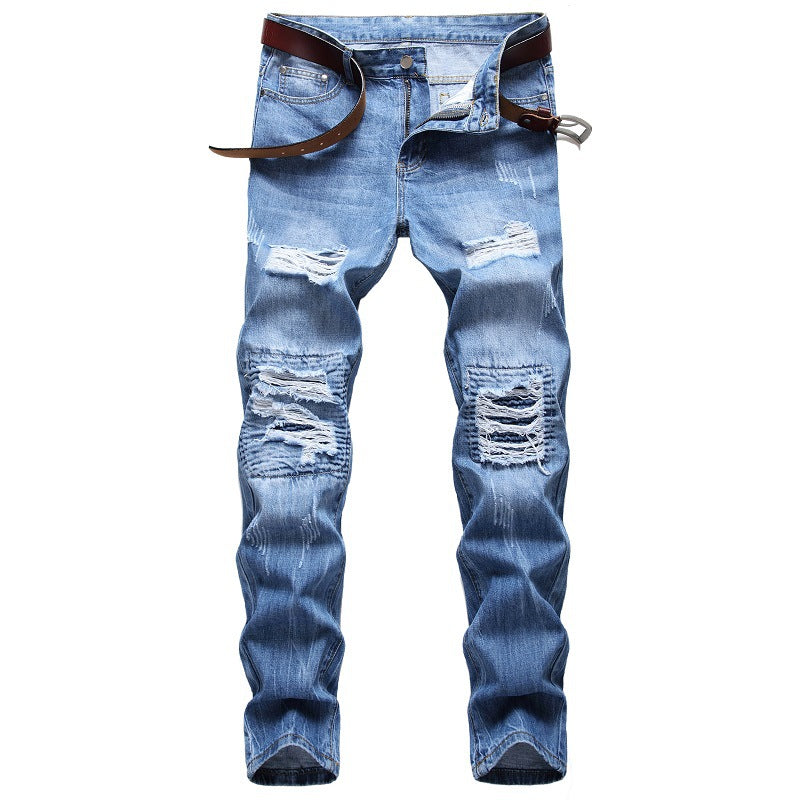 European And American Personality Nostalgic Ripped Jeans