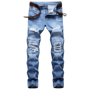 European And American Personality Nostalgic Ripped Jeans