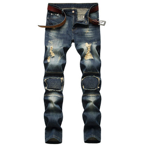 European And American Personality Nostalgic Ripped Jeans
