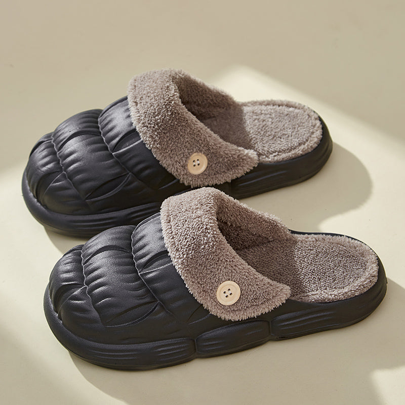 Removable Fluffy Shoes Warm Fuzzy Slippers Waterproof Non-Slip - Unisex