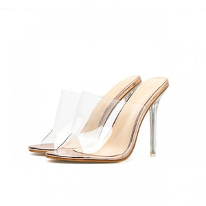 Thin Heels Crystal Women Transparent Heel Sandals