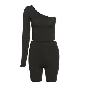 Ladies strapless sports suit