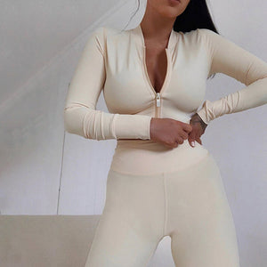 Zip shirt track pants suit