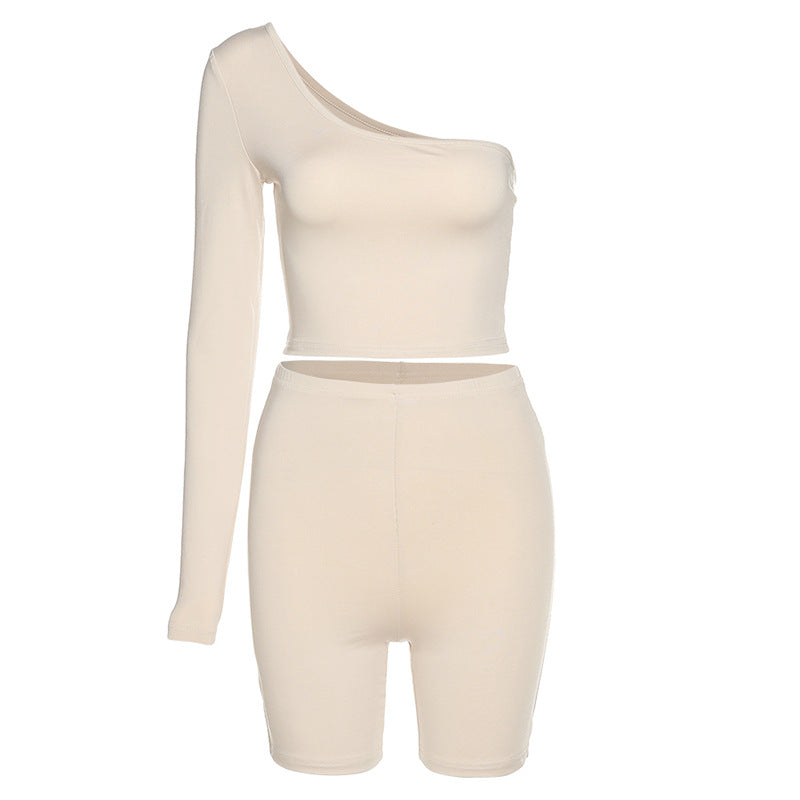 Ladies strapless sports suit