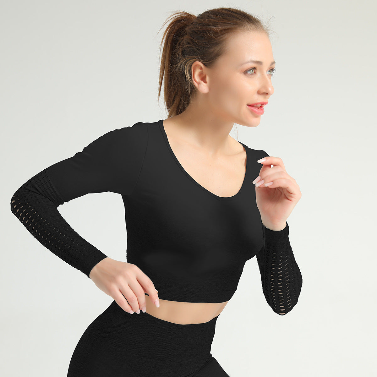 Hanging dye gradient hollow yoga clothes