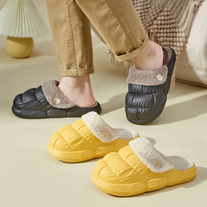 Removable Fluffy Shoes Warm Fuzzy Slippers Waterproof Non-Slip - Unisex