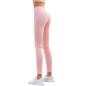 Women's seamless yoga pants high waist hip tights