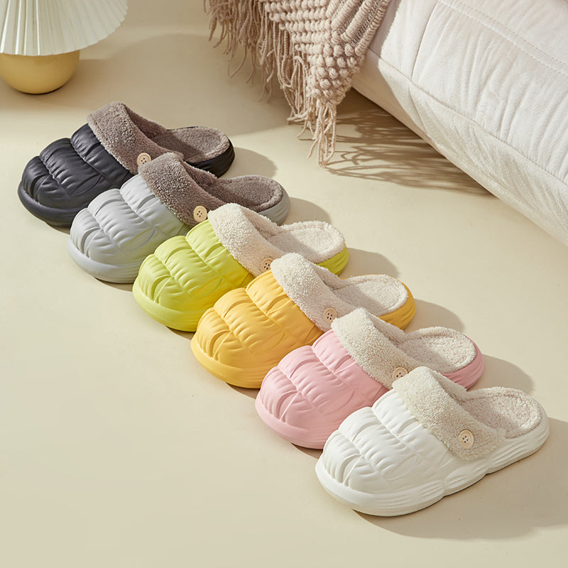 Removable Fluffy Shoes Warm Fuzzy Slippers Waterproof Non-Slip - Unisex