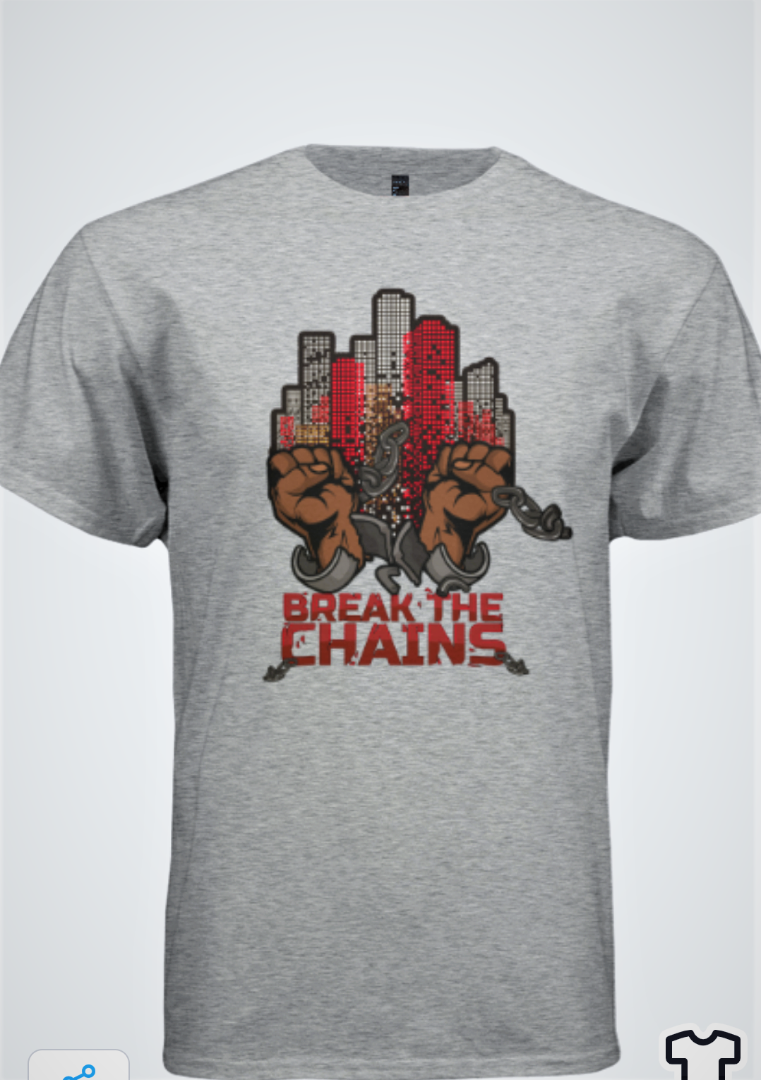 Break The Chains T-Shirt (Men's Red Theme)