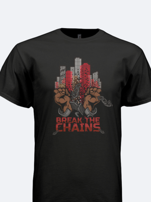 Break The Chains T-Shirt (Men's Red Theme)