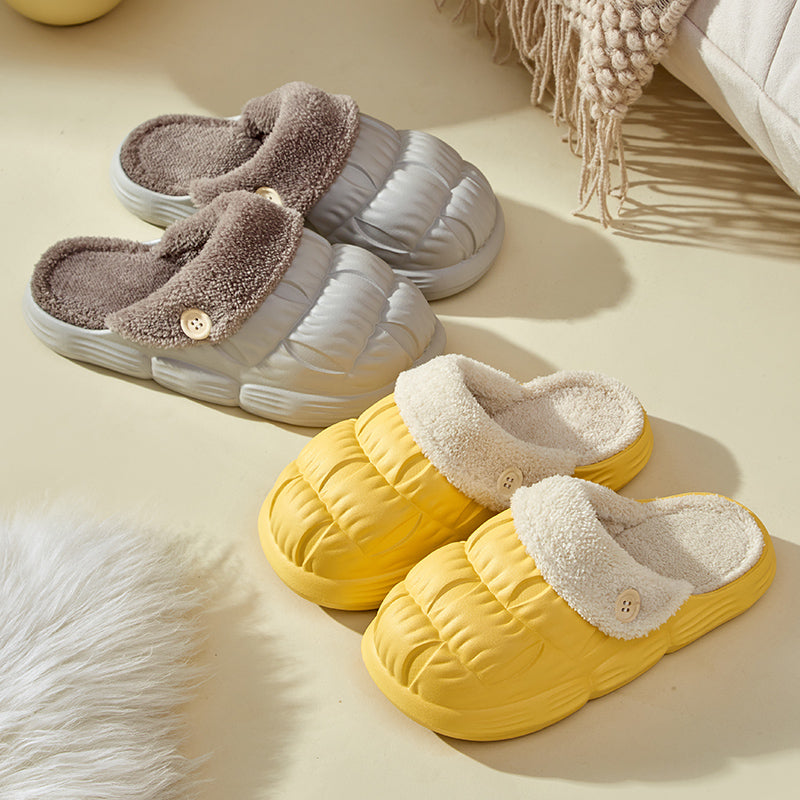 Removable Fluffy Shoes Warm Fuzzy Slippers Waterproof Non-Slip - Unisex