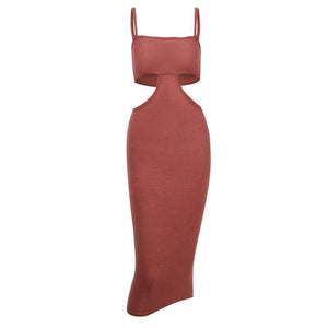 New Style Foreign Trade Suspender Long Skirt Halter Hollow Prom Dress Dress