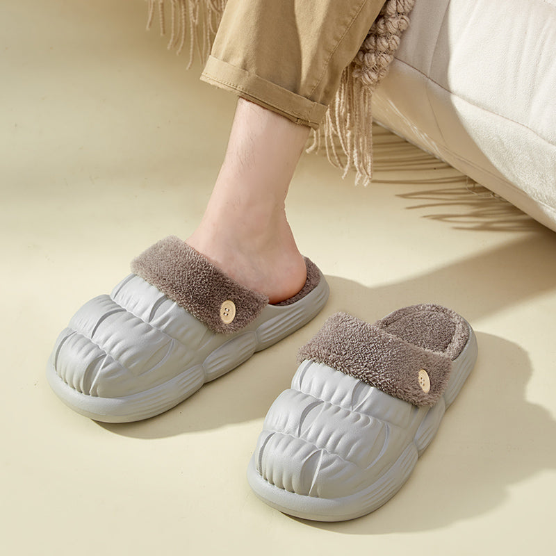 Removable Fluffy Shoes Warm Fuzzy Slippers Waterproof Non-Slip - Unisex