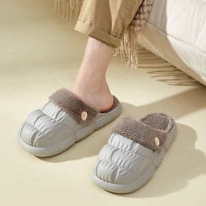 Removable Fluffy Shoes Warm Fuzzy Slippers Waterproof Non-Slip - Unisex