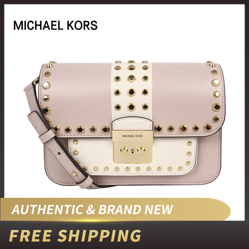 Brand new Michael Kors Studded Plain Leather luxury Shoulder women&#39;s Bags 30T9GS9L9T/30F8GS9L3Y/30T7GS9L3L
