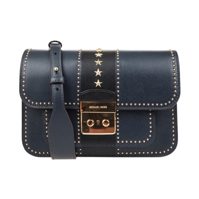 Brand new Michael Kors Studded Plain Leather luxury Shoulder women&#39;s Bags 30T9GS9L9T/30F8GS9L3Y/30T7GS9L3L