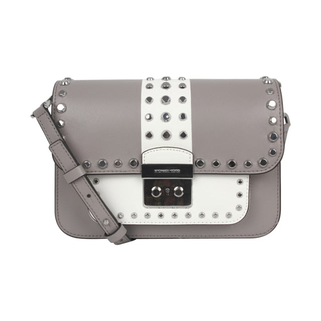 Brand new Michael Kors Studded Plain Leather luxury Shoulder women&#39;s Bags 30T9GS9L9T/30F8GS9L3Y/30T7GS9L3L