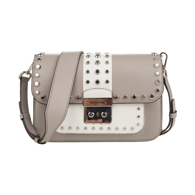 Brand new Michael Kors Studded Plain Leather luxury Shoulder women&#39;s Bags 30T9GS9L9T/30F8GS9L3Y/30T7GS9L3L