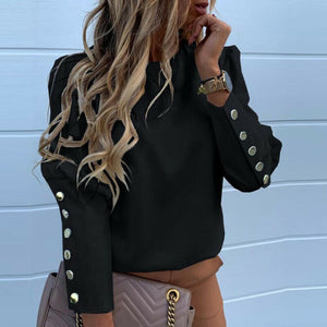 Spring Loose Blouse Women Long Sleeve Tops Shirt Casual O Neck Shirt