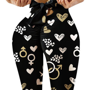 High Waist Yoga Pants Women Fitness Sport Leggings Printed Elastic Gym Tights