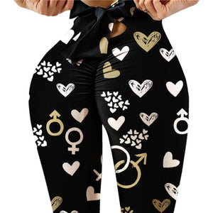 High Waist Yoga Pants Women Fitness Sport Leggings Printed Elastic Gym Tights