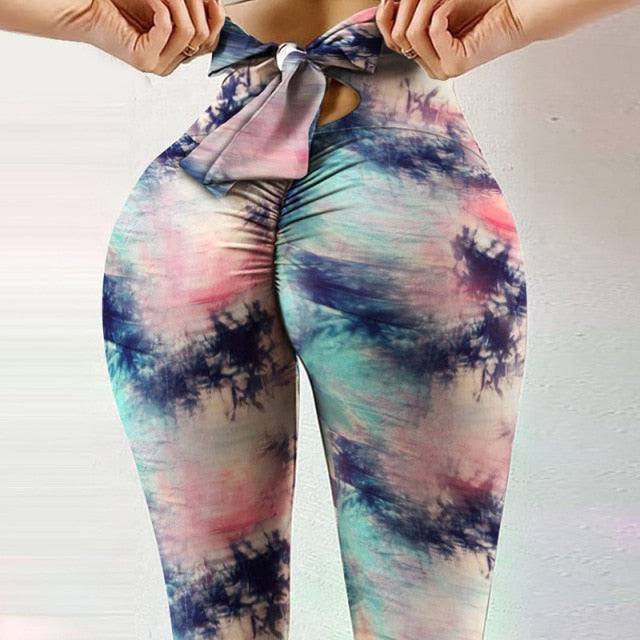 High Waist Yoga Pants Women Fitness Sport Leggings Printed Elastic Gym Tights