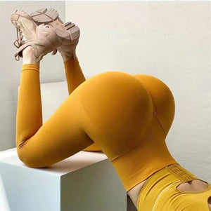 Peach hip-lifting fitness pants, high waist, abdomen, tight yoga pants,