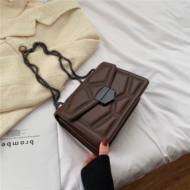 Simple Style Shoulder Bag Lady Luxury Small Handbags Designer PU Leather